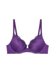 Triumph Biustonosz na fiszbinach - Comfort Glam Kobiety Sztuczne włókno lila, 75C. Biustonosze Triumph, bez wzorów, z koronki. Za 139.95 zł.