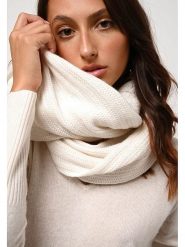 AUTHENTIC CASHMERE Kaszmirowy szal-koło "Tommy" w kolorze kremowym - 64 x 40 cm rozmiar: onesize. Brązowe szaliki i kominy damskie AUTHENTIC CASHMERE, bez wzorów, z kaszmiru. Za 362.85 zł.