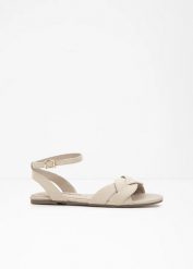 Sandały. Brązowe sandały damskie bonprix, bez wzorów, bez obcasa. Za 79.99 zł.