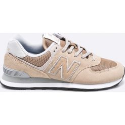 New Balance - Buty ML574EBE. Brązowe buty sportowe na co dzień męskie New Balance, z materiału, bez zapięcia. W wyprzedaży za 219.90 zł.