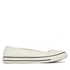 Baleriny Converse. Brązowe baleriny damskie Converse, bez wzorów, bez obcasa. Za 199.99 zł.