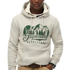 Bluza z kapturem Superdry Outfitters. Szare bluzy z kapturem męskie Superdry., s, z bawełny. Za 385.55 zł.