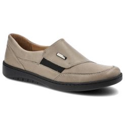 Półbuty damskie Pollonus, naturalna skóra licowa wsuwana konstrukcja z elastycznymi wstawkami miękka wkładka, cappuccino, 5-1239-007. Brązowe półbuty damskie Pollonus, bez wzorów, ze skóry, eleganckie, bez obcasa. Za 169.00 zł.