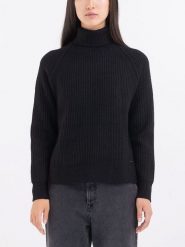 Replay Golf w kolorze czarnym rozmiar: M. Czarne golfy damskie Replay, m, bez wzorów, z wełny, bez ramiączek. Za 308.91 zł.