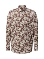 Finshley & Harding Koszula Mężczyźni Modern Fit Bawełna brązowy|biały, XL. Białe koszule męskie Finshley & Harding, m, bez wzorów, z bawełny, bez kołnierzyka, bez ramiączek. Za 129.95 zł.