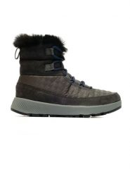 Columbia Botki zimowe "Slopeside Peak Luxe" w kolorze antracytowym rozmiar: 38. Czarne botki damskie Columbia, na zimę, z materiału, bez obcasa, bez zapięcia. Za 170.87 zł.