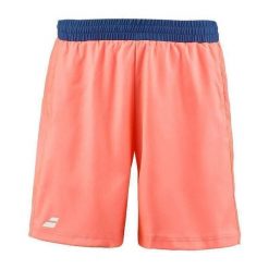 Spodenki tenisowe męskie Babolat Play Short. Brązowe szorty męskie BABOLAT, bez wzorów, z materiału, sportowe. Za 149.99 zł.