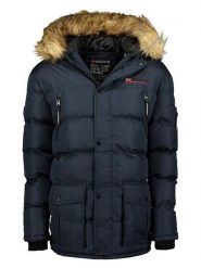 Geographical Norway Płaszcz pikowany "Bravici" w kolorze granatowym rozmiar: XXL. Niebieskie płaszcze męskie Geographical Norway, xxl, bez wzorów. Za 272.31 zł.