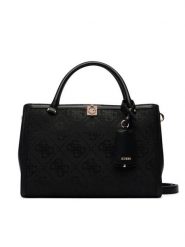 Guess Torebka Audrey Logo HWJG97 55070 Czarny. Czarne torebki klasyczne damskie Guess, z aplikacjami, z materiału, bez dodatków. Za 674.99 zł.