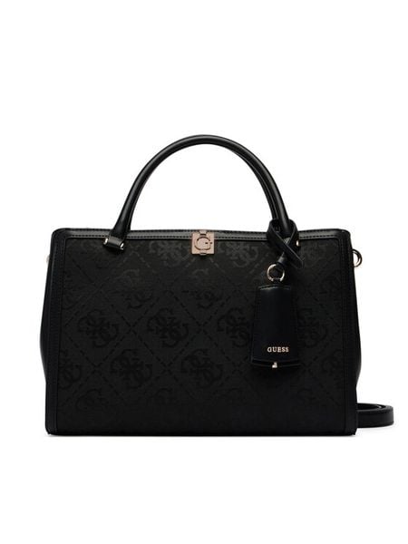 Guess Torebka Audrey Logo HWJG97 55070 Czarny. Czarne torebki klasyczne damskie Guess, z aplikacjami, z materiału, bez dodatków. Za 674.99 zł.