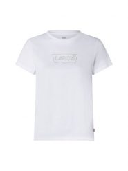 Levi's T-shirt Kobiety Bawełna biały, S. Białe t-shirty damskie Levi's, s, bez wzorów, z bawełny, bez kołnierzyka. Za 89.95 zł.