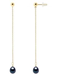 Mitzuko Złote kolczyki z perłami rozmiar: onesize. Niebieskie kolczyki damskie Mitzuko, z perłą, złote. Za 739.99 zł.