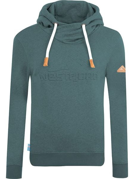 Westfjord Bluza "Askja" w kolorze morskim rozmiar: XL. Zielone bluzy z kapturem damskie Westfjord, xl, z bawełny. Za 165.31 zł.
