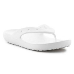 Japonki Crocs Classic Flip V2 209402-100 białe. Białe klapki damskie bez wzorów, bez obcasa. Za 223.31 zł.