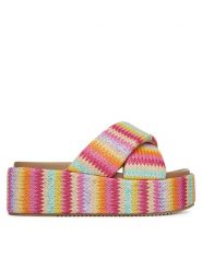 Roxy Klapki LT0613-63 Różowy. Czerwone klapki damskie Roxy, bez wzorów, z materiału, bez obcasa. Za 139.99 zł.