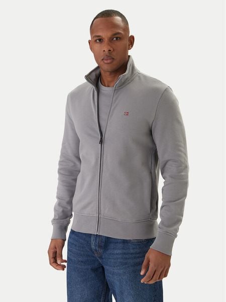 Napapijri Bluza Balis NP0A4HHW Szary Regular Fit. Szare bluzy bez kaptura męskie Napapijri, l, z bawełny. Za 419.99 zł.