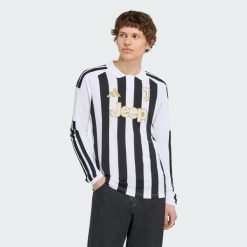 Koszulka podstawowa Juventus 26/27 z długim rękawem. Białe koszulki męskie z długim rękawem Adidas, xl, z dzianiny, bez ramiączek, do piłki nożnej, climacool (adidas). Za 479.00 zł.