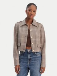 Guess Kurtka przejściowa W6RL55 WL442 Beżowy Regular Fit. Brązowe kurtki damskie Guess, s, z aplikacjami, z wiskozy, bez kaptura. Za 699.99 zł.