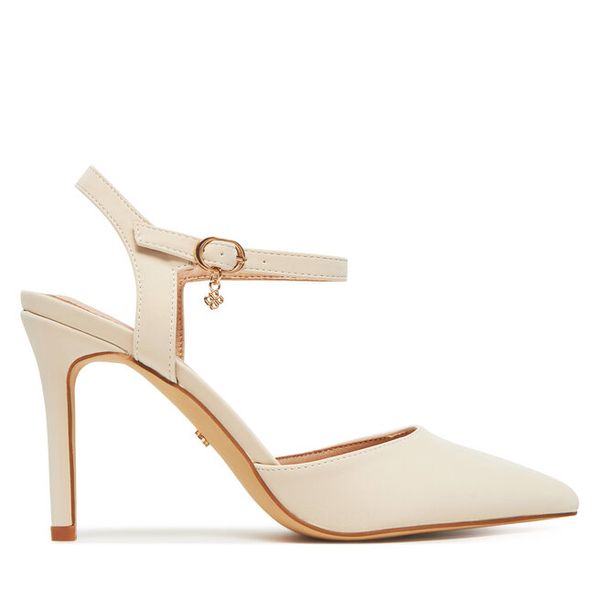 Szpilki DeeZee. Brązowe szpilki DeeZee, bez wzorów, bez obcasa. Za 139.99 zł.