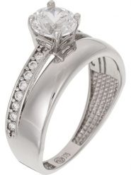 OR ÉCLAT Złoty pierścionek "De Moi à Toi" z cyrkoniami rozmiar: 48. Szare pierścionki damskie Or Éclat, z cyrkonią, złote. Za 1,304.99 zł.