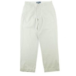 Second life - Spodnie chino męskie W35/L32 - Stan bardzo dobry. Białe spodnie materiałowe męskie Ralph Lauren, bez wzorów, z materiału, eleganckie. Za 170.36 zł.