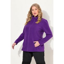 Damskie Bluza polarowa system modułowy do wpinania z recyklingu. Fioletowe bluzy bez kaptura damskie Ulla Popken, plus size, z materiału. Za 199.99 zł.