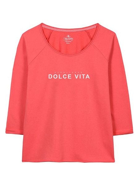 Herrlicher Koszulka "Angelika" w kolorze czerwonym rozmiar: L. Czerwone bluzki damskie Herrlicher, l, bez wzorów, z bawełny, bez kołnierzyka, bez ramiączek. Za 126.99 zł.