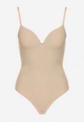Beżowe Body Bieliźniane z Usztywnianymi Miseczkami i Ramiączkami z Regulacją Ilavinae. Brązowe body damskie Born2be, bez wzorów. Za 59.99 zł.