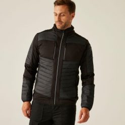 Kurtka męska E-Volve Hybrid Thermal. Szare kurtki męskie Regatta, m, bez wzorów, z puchu, biznesowe, bez kaptura. Za 228.50 zł.