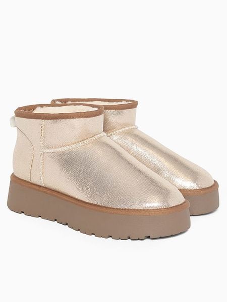 Blackfield Botki zimowe "Milli" w kolorze złotym rozmiar: 38. Żółte botki damskie Blackfield, na zimę, bez obcasa, bez zapięcia. Za 174.84 zł.