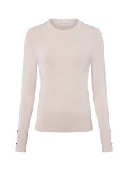 Marie Lund Sweter damski z cienkiej dzianiny Kobiety beżowy|szary jednolity, XXL. Brązowe swetry klasyczne damskie Marie Lund, xxl, z dzianiny, bez kołnierzyka. Za 199.95 zł.