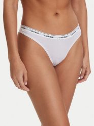 Calvin Klein Underwear Stringi 000QD5043E Fioletowy. Fioletowe stringi damskie Calvin Klein Underwear, s, bez wzorów, z bawełny. Za 79.99 zł.