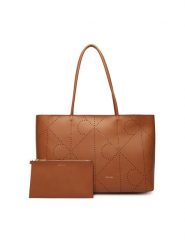 Calvin Klein Torebka Emblem Aop Perfor Lthr Tote LV04F3359G Brązowy. Brązowe torebki klasyczne damskie CALVIN KLEIN, bez wzorów, ze skóry, bez dodatków. Za 1,099.00 zł.