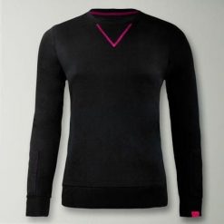 Bluza damska z bawełny NEBI czarna. Czarne bluzy bez kaptura damskie Legea, bez wzorów, z bawełny, bez ramiączek, długie, bez kaptura. Za 86.00 zł.