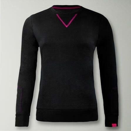 Bluza damska z bawełny NEBI czarna. Czarne bluzy bez kaptura damskie Legea, z bawełny. Za 86.00 zł.