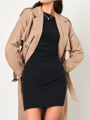 Sukienka mini - czarny. Czarne sukienki damskie Sinsay, l, bez wzorów, bez kołnierzyka, bez ramiączek, mini. Za 29.99 zł.