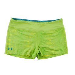 Second life - Under Armour krótkie spodenki damskie do biegania - Stan dobry. Zielone szorty damskie Under Armour, bez wzorów, sportowe. Za 63.86 zł.