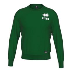 Bluza haftowany okrągły dekolt Errea Essential 28. Zielone bluzy bez kaptura męskie ERREA, bez wzorów, sportowe, bez kołnierzyka, bez ramiączek. Za 188.00 zł.