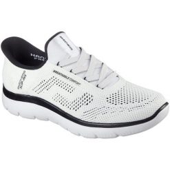 Buty sportowe męskie Skechers Summits Perfo. Białe buty sportowe na co dzień męskie Skechers, bez zapięcia. W wyprzedaży za 390.00 zł.