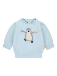 Steiff Bluza w kolorze błękitnym rozmiar: 74. Niebieskie bluzy i bluzki niemowlęce Steiff, bez wzorów, z bawełny, bez ramiączek, bez kaptura. Za 100.28 zł.