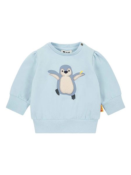 Steiff Bluza w kolorze błękitnym rozmiar: 92. Niebieskie bluzy i bluzki niemowlęce Steiff, bez wzorów, z bawełny, bez ramiączek, bez kaptura. Za 104.64 zł.