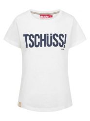 Derbe Koszulka w kolorze białym rozmiar: L. Białe bluzki damskie Derbe, l, bez wzorów, z bawełny, bez kołnierzyka, bez ramiączek. Za 95.92 zł.