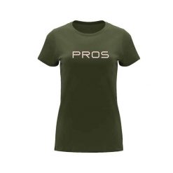 Koszulka damska t-shirt PROS. Zielone bluzki damskie Pros, bez wzorów, bez kołnierzyka. Za 129.00 zł.