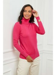 Soft Cashmere Golf w kolorze różowym rozmiar: 38/40. Różowe golfy damskie Soft Cashmere, bez wzorów, z kaszmiru, bez ramiączek. Za 79.03 zł.