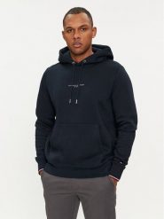 Tommy Hilfiger Bluza Logo MW0MW32673 Granatowy Regular Fit. Niebieskie bluzy bez kaptura męskie Tommy Hilfiger, m, z bawełny. Za 499.99 zł.