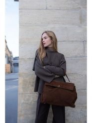 Maison héritage PARIS Skórzana torebka "Grand Talia" w kolorze brązowym - 40 x 27 x 13 cm rozmiar: onesize. Brązowe torebki klasyczne damskie maison héritage PARIS, bez wzorów, z materiału, bez dodatków. Za 480.90 zł.