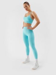 4F Legginsy treningowe szybkoschnące damskie - niebieskie S. Niebieskie legginsy damskie 4f, l, bez wzorów, z dzianiny. W wyprzedaży za 69.99 zł.