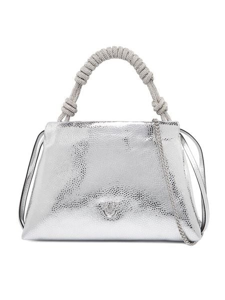 PINKO Torebka Mini Clutch+Manico SP Al 25-26 PLTT 105908 A2WD Srebrny. Szare torebki klasyczne damskie Pinko, bez wzorów, ze skóry, bez dodatków. Za 817.99 zł.