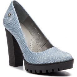 Półbuty MACIEJKA - 02629-40/00-1 Jeans. Niebieskie półbuty damskie Maciejka, bez wzorów, z jeansu, bez obcasa, na obcasie. W wyprzedaży za 179.00 zł.