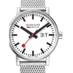 Zegarek męski Mondaine MSE.40210.SM, Quartz, 40mm, 3ATM. Szare zegarki męskie MONDAINE, ze stali. Za 1,456.75 zł.